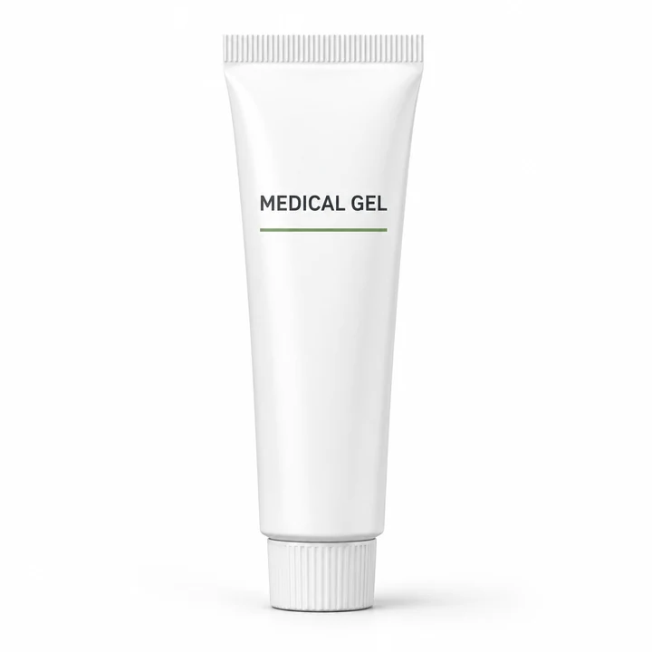 Illustration of a medical-gel tube with a screw cap